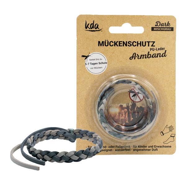 Mückenschutz Armband Pu-leder mischgrau 1 St