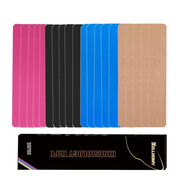 NELLHOMY Kinesiologie Band 20PCS Precut - Elastisches Sporttape für Gelenk- &