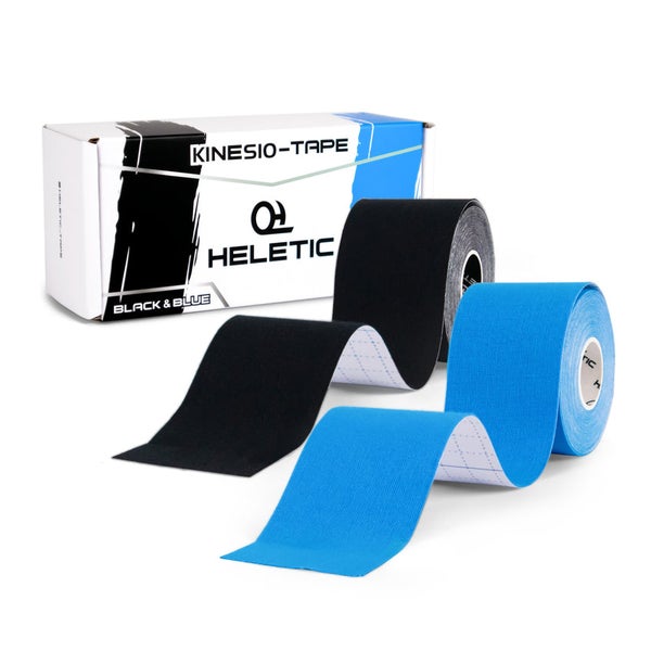 HELETIC Kinesiotape - 5cm x 5m - schwarz/blau 2 St