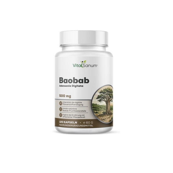 VitaSanum® Baobab (Adansonia digitata) – 1500 mg Tagesportion – 120 Kapseln 120 St