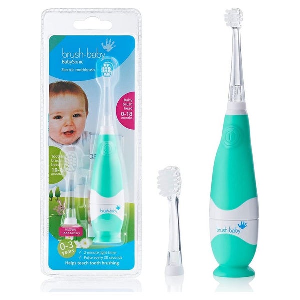 Brush Baby BabySonic Elektrische Zahnbürste für Kleinkinder und Kleinkinder im Alter von 0-3 Jahren 1 St