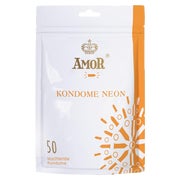 «Neon» – 50 fluoreszierende Kondome, 54 mm breit, leuchten (50 Kondome) 50 St