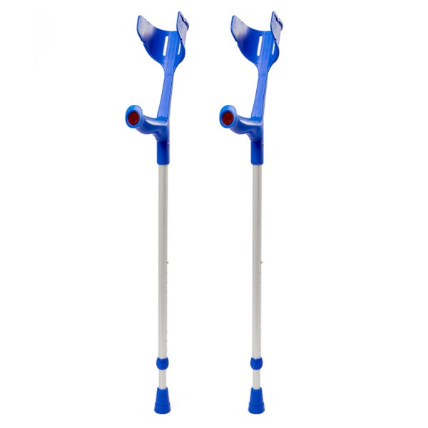 Rebotec Magic-Soft - 2x Krücke Gehhilfe Unterarmgehstütze (1 Paar) in Blau 2 St