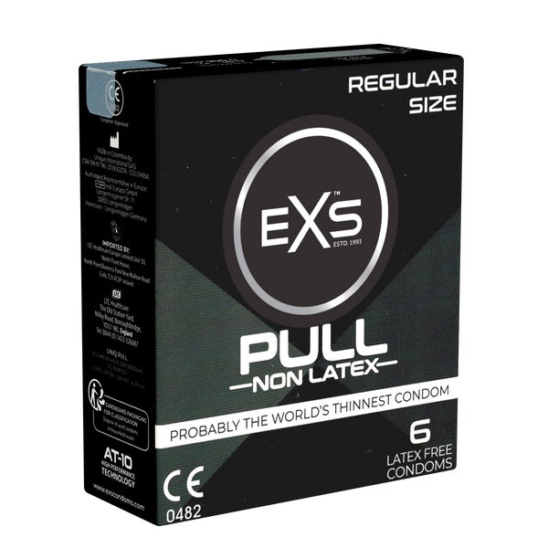 «Pull» Non Latex – 6 Latexfreie, Ultradünne Kondome, vegan (6 Kondome) 6 St