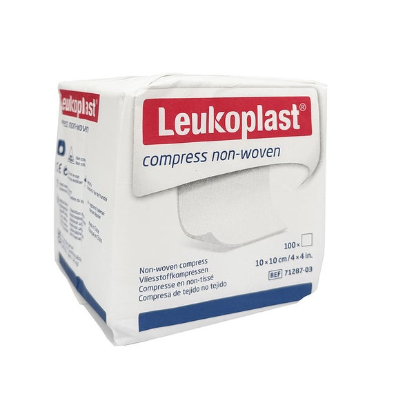Leukoplast Compress Non-woven 10x10cm Unste.4f 100 St