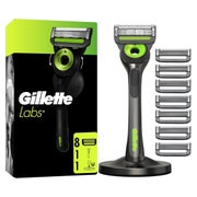 Gillette Labs Rasierer für Männer mit Reinigungs-Element, Nassrasierer Herren — Inkl. 1 Handstück, 8 Ersatzklingen mit Magnetisches Dock 1 St