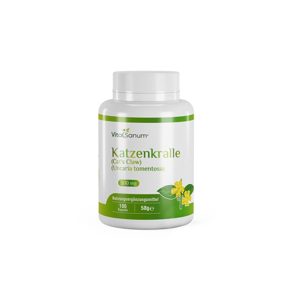 VitaSanum® - Katzenkralle (Cat's Claw) (Uncaria tomentosa) 500 mg 100 Kapseln 100 St