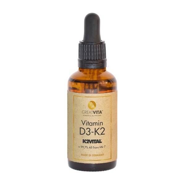 GreatVita Vitamin D3 + K2 Tropfen für Kinder 30 ml