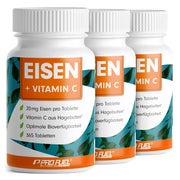 ProFuel - Eisentabletten 20mg + Vitamin C - 3x 365 Tabletten 1095 St