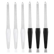 6er-Set Nagelfeilen Set Schwarz Weiß für Maniküre Pediküre P 1 St