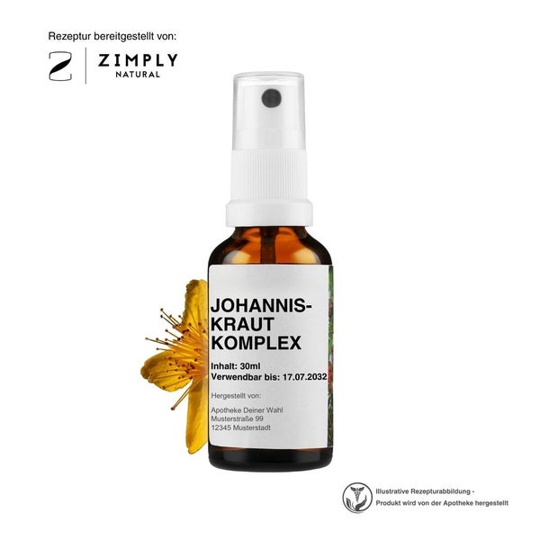 Zimply Natural JOHANNISKRAUT KOMPLEX - Pflanzbasierte Rezeptur 30 ml