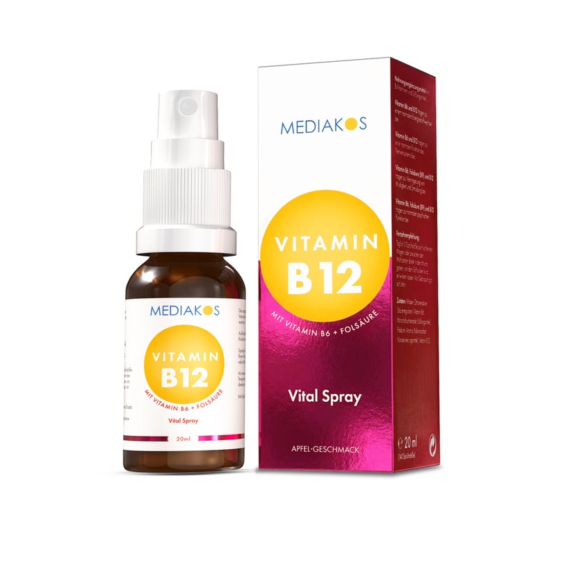 Mediakos® Vitamin B12 + B6 + Folsäure Vital Spray 20 ml