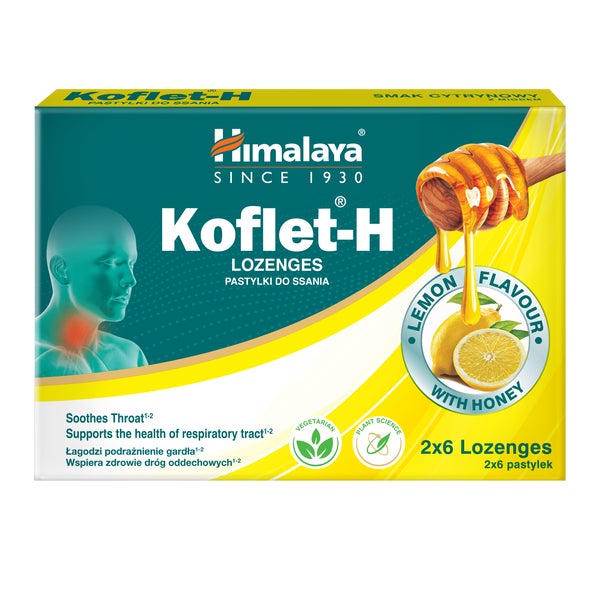 Himalaya Koflet-H Zitrone Kräuterpastillen mit Honig 12 St