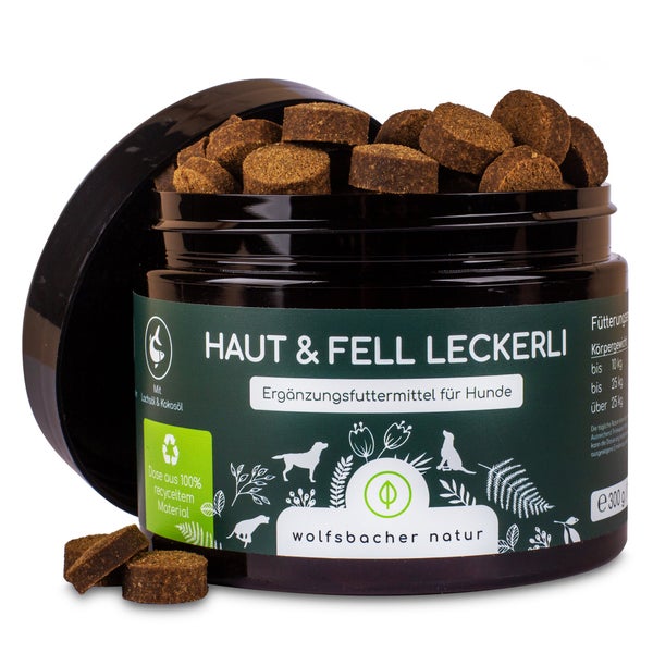 Wolfsbacher Natur Haut & Fell Leckerli 300 g