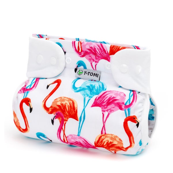 T-TOMI Spreizhose Druckknöpfe Flamingo 3-6 kg 1 St