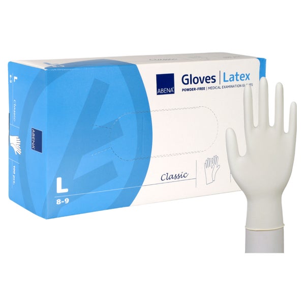 Latex-handschuhe Classic Natur Puderfrei L 10X100 St