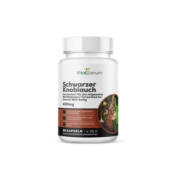 VitaSanum®- Schwarzer Knoblauch  (Allium Sativum L.) 400 mg 90 Kapseln 90 St