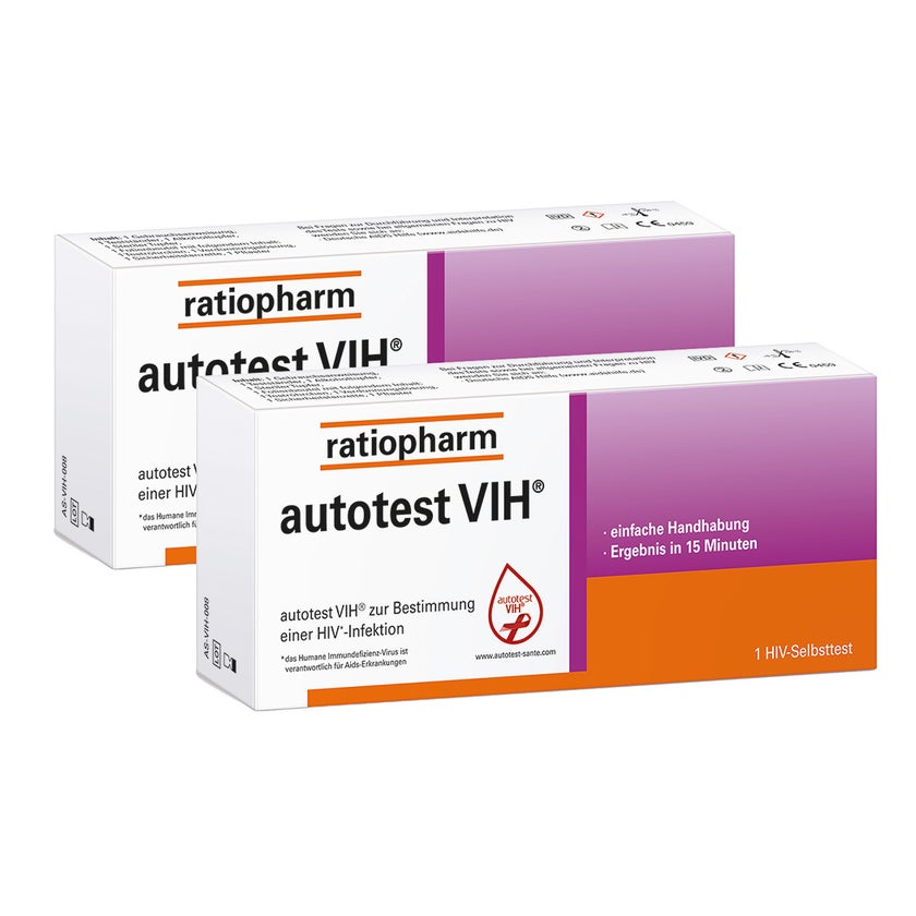 Autotest VIH Hiv-selbsttest ratiopharm 2X1 St
