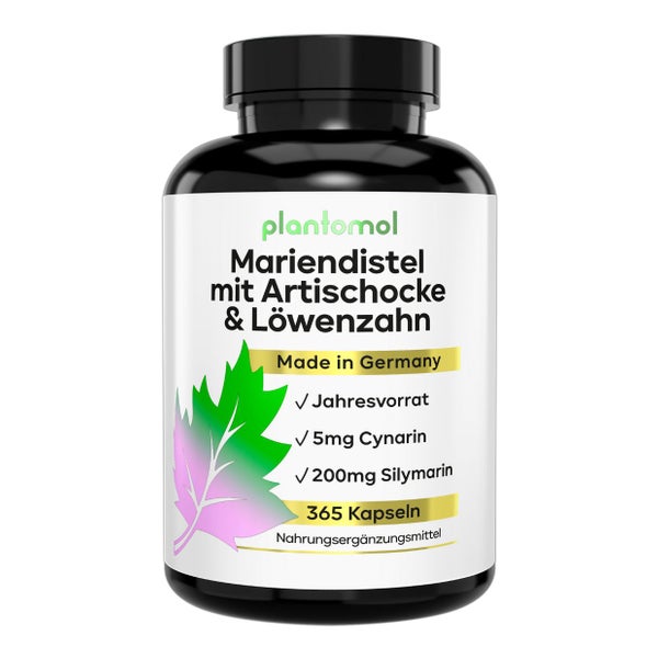 plantomol® Mariendistel Kapseln mit Artischocke & Löwenzahn
