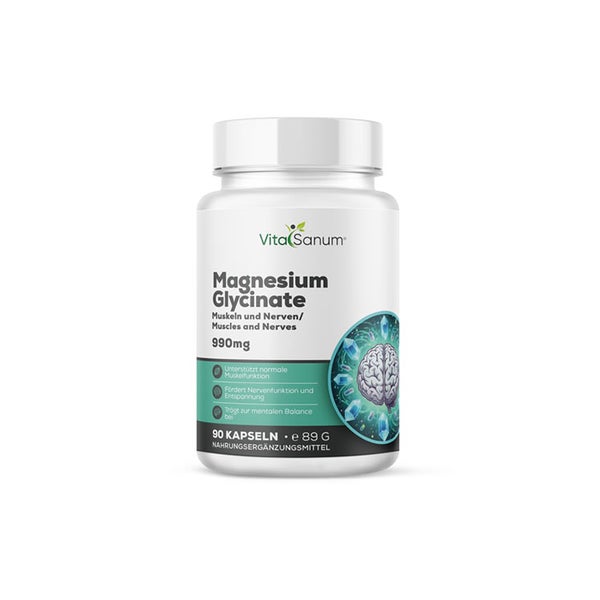 VitaSanum® Magnesium Glycinate – Sanft &amp; hoch bioverfügbar (90 Kapseln) 90 St