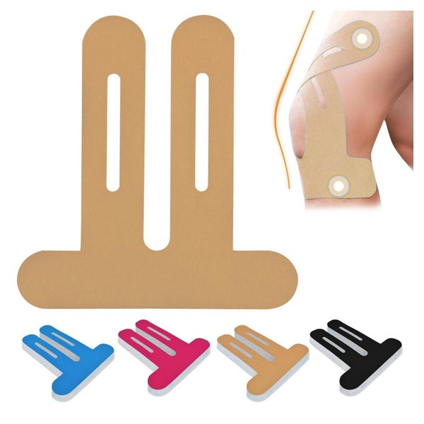 LiangMai 10x vorgeschnittene Kinesiotapes Knie - Sport Tape beige, wasserfest &