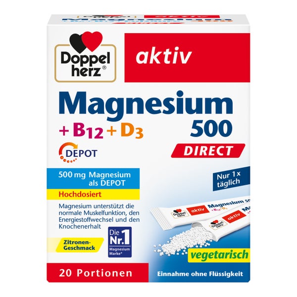 Doppelherz Magnesium 500+b12+d3 Depot Direct Pell. 20 St