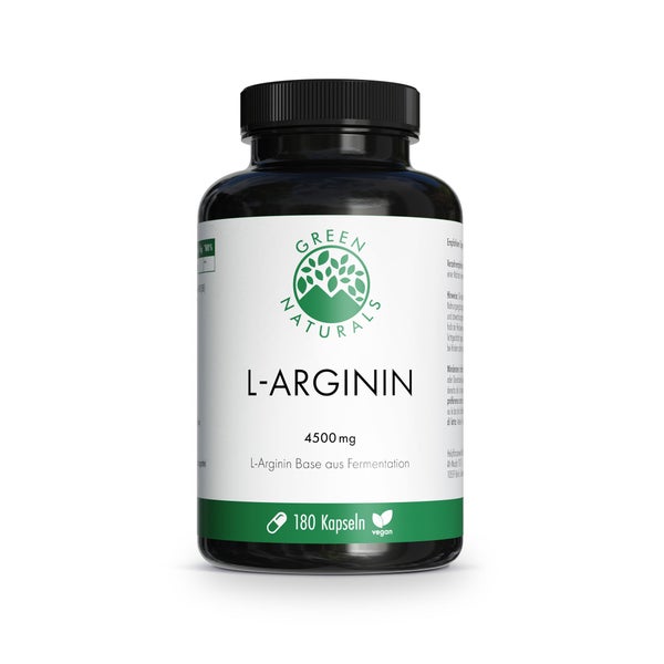 GREEN NATURALS L-Arginin Base 4500 mg vegan 180 St