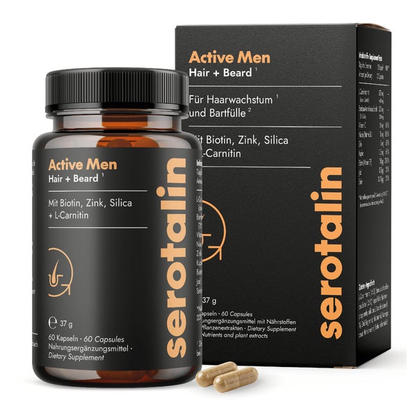 serotalin Active Men Hair & Beard | Biotin, Zink & Selen 60 St