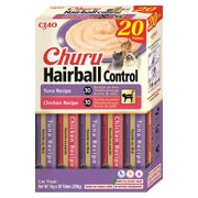 INABA Churu Cat Hairball 20x14g Thunfisch und Hühnercreme Katzenleckerli 0,28 kg