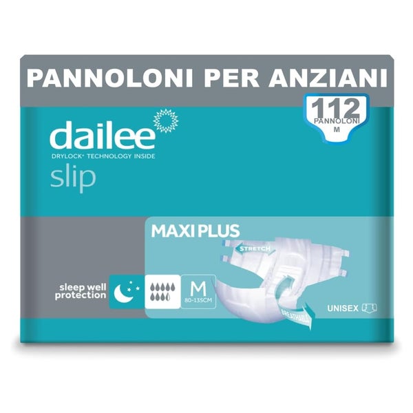 Dailee Inkontinenz Slip Maxi Plus M, Windeln für Erwachsene 112 St