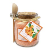 Badesalz Sanddorn im Glas mit Holzlöffel 300 g