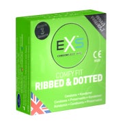 «Ribbed & Dotted» Kondome - 3er Pack, gerippt und genoppt (3 Kondome) 3 St