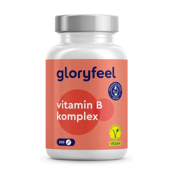 gloryfeel® Vitamin B-Komplex - Alle 8 B-Vitamine 200 St