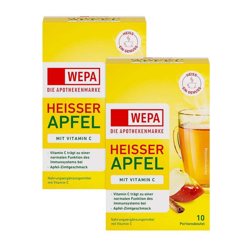WEPA Heißer Apfel+vitamin C Doppelpack 2X10X10 g