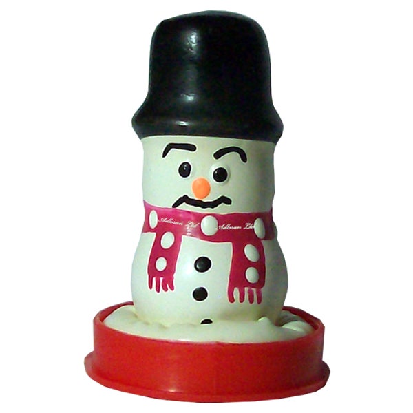 Scherzkondom «Schneemann» – Handbemalt, Winter- Geschenkidee (1 Stück) 1 St