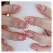 Press On Nägel 24 Stück Almond Rosa Ombre Frauen Mädchen des 1 St