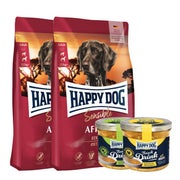 Happy Dog Sensible Africa + Happy Dog Snack Drinks 26 kg