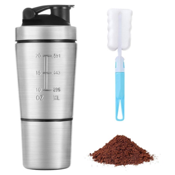 Edelstahl Protein Shaker 700ml BPA Free Leak Proof mit Balls 1 St