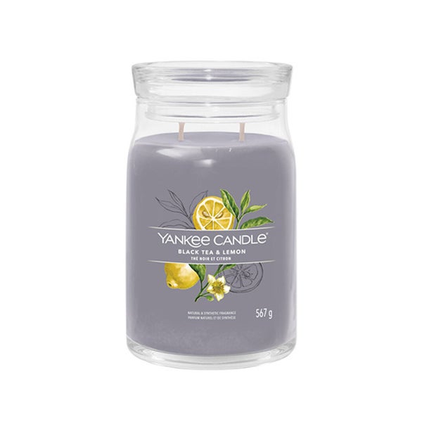 Aromatic candle Signature large glass Black Tea & Lemon 567 g 1,515 kg