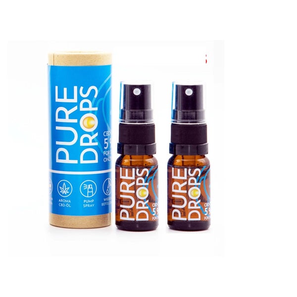 PURE DROPS CBD ÖL 5% Doppelpack Aktion für Tiere 20 ml