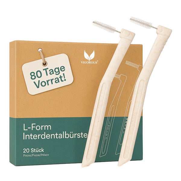 VIGOROUS® Interdentalbürsten L-Form ISO 4 (0,7 mm) 20 St