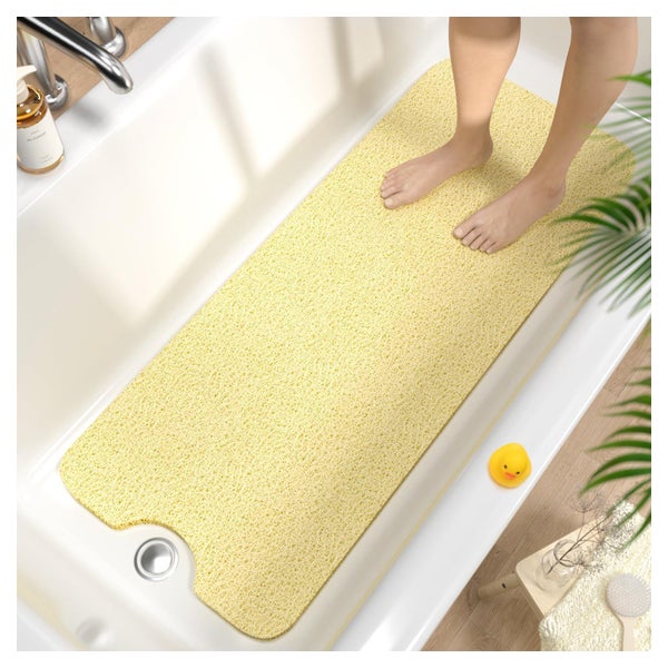 Badewannenmatte rutschfest aus PVC mit Luffa 1 St