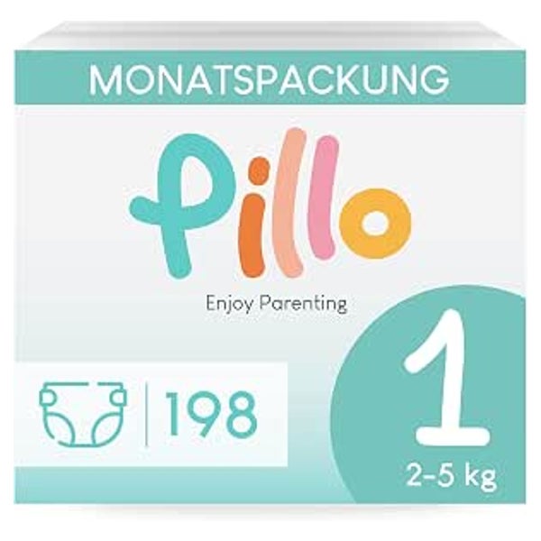 Pillo Windeln Größe 1 Newborn 2-5 Kg 198 St