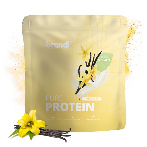 brandl® Premium Proteinpulver VEGAN Vanille | veganes Eiweißpulver mit zugesetzten Aminosäuren 2000 g