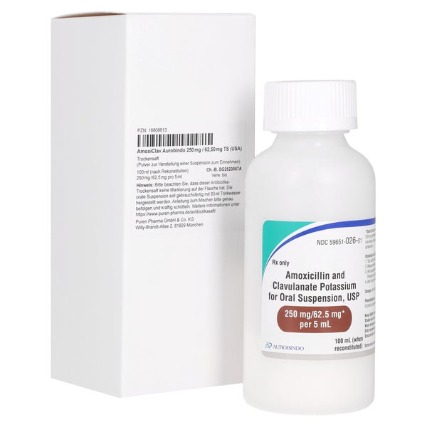 Amoxiclav Aurobindo 250 mg/62,5 mg 100 ml