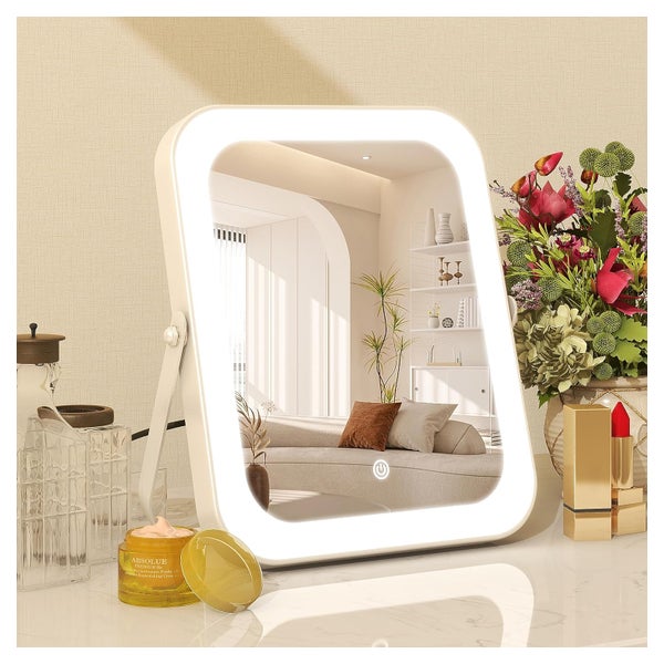 UNIQ Vanity LED-Schminkspiegel mit Touch-Steuerung & 360° Rotation