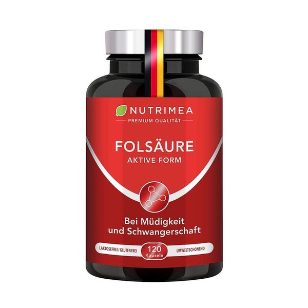 Nutrimea FOLSÄURE Vitamin B9 5-MTHF 120 St