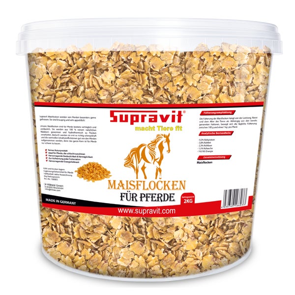 Supravit Maisflocken für Ihr Pferd - hervorragendes Ergänzungsfutter für eine schnelle Gewichtszunahme 2 kg