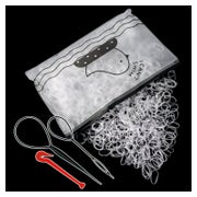 1000 Stück Mini Transparente Haargummis Set mit Entferner un 1 St