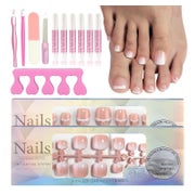 Falsche Fußnägel 240 Stück 12 Größen Acryl Tips Verlauf-Fren 1 St